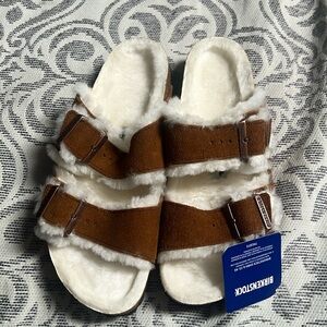 Birkenstock Arizona Shearling Slide Sandal - Women's